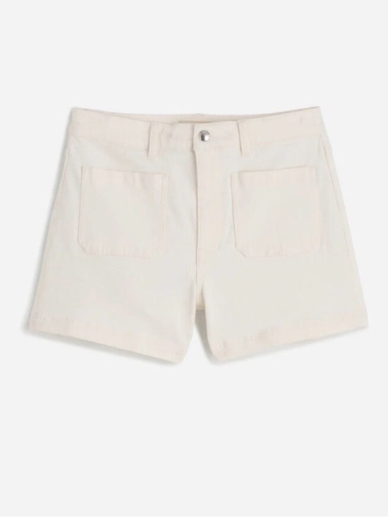 Madewell Women's White Denim Emmett Short Patch Pocket Edition - Size 30” Waist - Picture 4 of 6